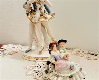 Victorian Porcelain Couples Figurines