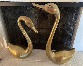Brass Swan Set