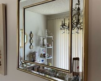 Vintage Gold Trimmed Wall Mounted Mirror 