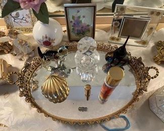Vintage Perfume Collection and Tray