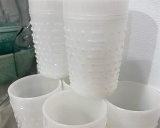Milk Glass Tumbler Set