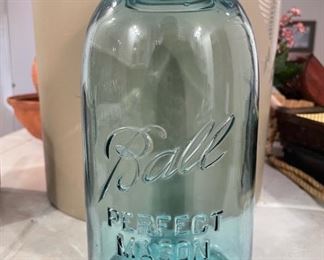 Blue Ball Mason Glass Jar with lid