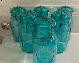 Blue Glass Ball Jar Collection