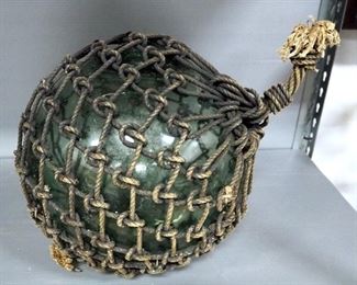 Japanese Glass Fishing Float, Approx 14" Diameter