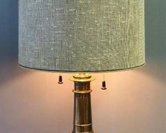 Stiffel Brass Table Lamp, Holds 2 Bulbs, Approx 38.5" H, Powers On