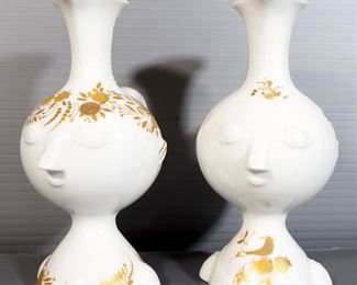 Vintage McKee Hottle Glass Bake Bottles, Rosenthal Bud Vases, Porcelain Flower Baskets And More, Total Qty 12