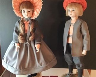 Bisque Dolls Complete with handmade clothes approx. 