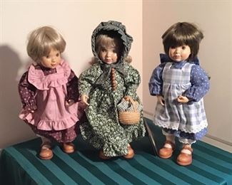 ANRI Limited Edition Wood Dolls by Sarah Kay : Martha,  Rachel and Emily