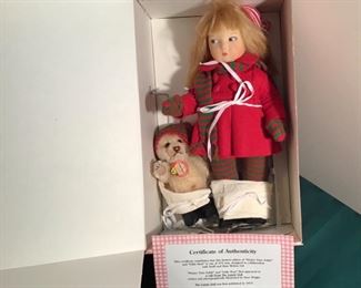 Winter  Time Edith and Little Bear from A Gift From The Lonely Doll by Dare Wright 