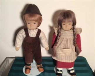 Heidi Ott Felix and Christa Dolls 13”h 