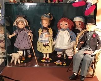 Collection of R. John Wright Dolls approx. 17" tall w/ boxes