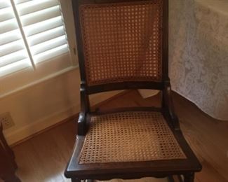 Small Eastlake-style Rocking Chair w/ cane seat & back