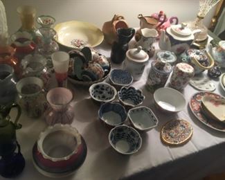 More glass and porcelain collection
