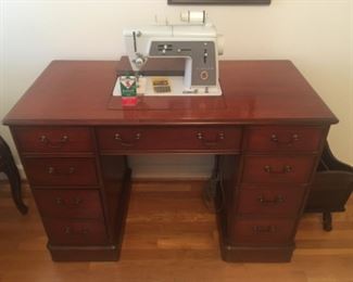 9-drawer Sewing Desk complete with Singer Sewing Machine
