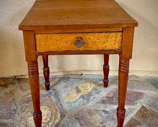 1800's Birdseye Maple early American End Table