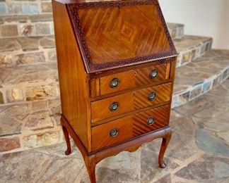 1920's Bowman Rare 19" Leather Secretary