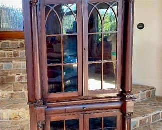 Empire Mahogany Corner Cabinet, c. 1840-1860