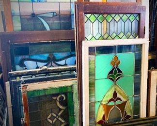 Stained Glass Windows, Various Sizes and Era
