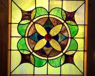 Antique Stained Glass Windows (Around 30" x 30")