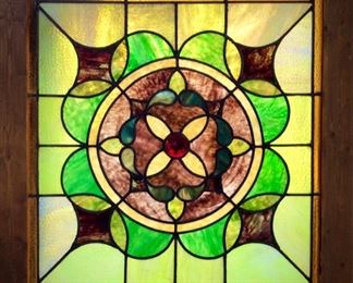 Antique Stained Glass Windows (Around 30" x 30")