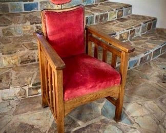 Very Rare Mission Style Oak Barber Chair