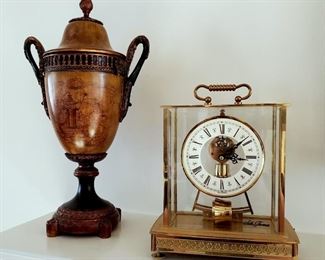 Decorative urn, Seth Thomas clock