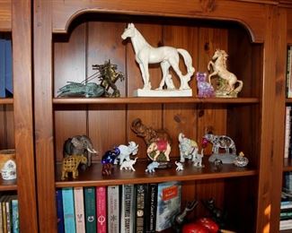 Elephant collection and other decor and figurines