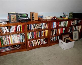 Lots of books - especially cookbook! (Bookcases are in our online auction)