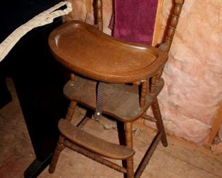 Wood high chair