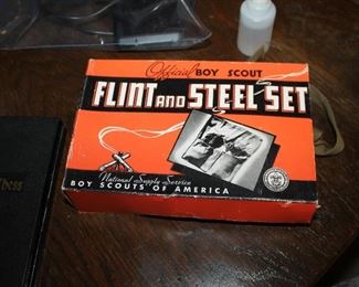 Official Boy Scout flint and steel set in box