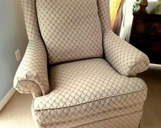 Lot 2 - Taylor King Upholstered Wingback Armchair