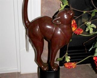 Lot 17 - Iron Cat Sculpture