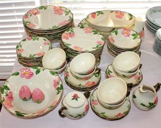 Lot 41 - Franciscan "Desert Rose" Dishes - 55 pieces