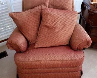 Lot 59 - Sherrill Upholstered Swivel Rocker Armchair