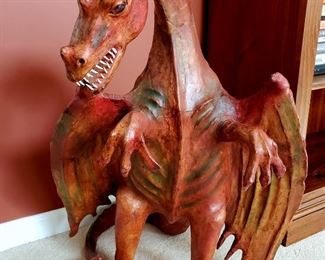 Lot 61 - Large Leather Dragon Sculpture