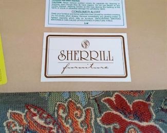 Lot 5 - Pair of Sherrill Upholstered Swivel Rocker Armchairs