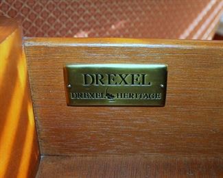 Lot 6 - Drexel Glass Top Coffee Table & End Table