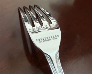 Lot 31 - Pottery Barn "Adele Beaded" Stainless Flatware - 42 pieces