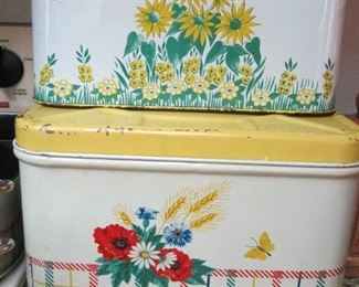 Vintage Metal Bread Boxes