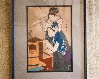 Japanese Woodblock Print by Kitagawa Utamaro