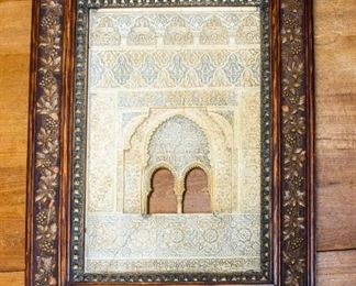 Antique Architectural Plaque of Alhambra by Rafael Contreras 