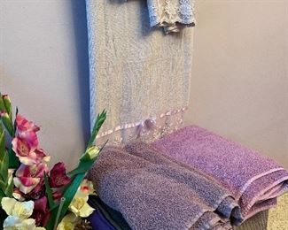 Purple and lavender towels