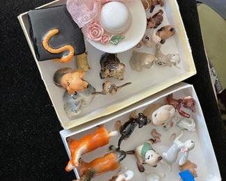 Miniature glass figurine animals