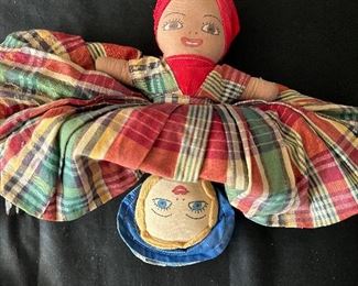 Upside down doll vintage rag doll