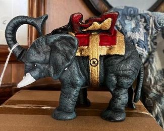 Cast iron elephant banks