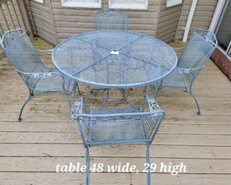 Iron table and chairs