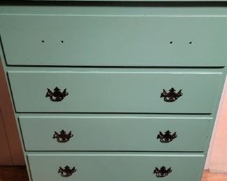 Vintage teal dresser