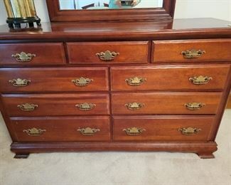 Mahogany chest and mirror