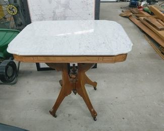 Antique Parlor Table w/Marble Top