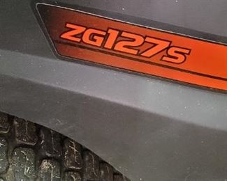 2014 Kubota Model ZG127S, 54in Deck, 27HP Koehler Gasoline Engine, 172 Hrs.